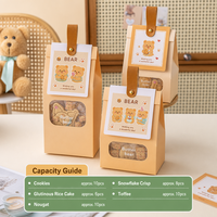 Boîte en papier personnalisée en gros avec poignée pour gâteaux et biscuits, logo personnalisé, emballage en papier écologique sur mesure
