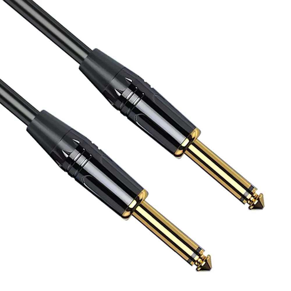 Cáp âm thanh mono 6.35mm jack cắm 1/4 "TS cáp không cân bằng Guitar vá dây 6.35mm cụ cáp