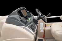 Modèle de bateau à moteur ponton en aluminium de luxe 2025 avec certification CE, canapé confortable soudé, moteur intégré, en vente maintenant