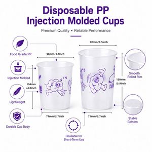 Gobelet jetable en plastique PP pour chaîne de restauration rapide, 24 oz, ouverture de 90 mm, anti-déversement, personnalisable avec impression et logo, pour emporter - Product Image 3