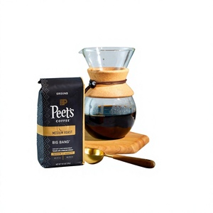 กาแฟบดพีทส์ คั่วกลาง บิ๊กแบง 10.6 ออนซ์ บรรจุในถุงรีไซเคิลพร้อมวาล์ว ชุดเครื่องชงกาแฟเชเม็กซ์ และช้อนไม้ - Product Image 1