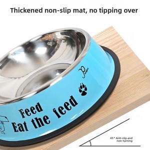 Ciotola per <span class=keywords><strong>Cani</strong></span> di Taglia Media/Grande in Acciaio Inox con Design Rotondo Due-in-Uno, Anello in Gomma sul Fondo Anti-Ribaltamento, Vendita Diretta dalla Fabbrica - Product Image 3