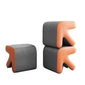 Chaise nordique moderne pour enfants tabouret <span class=keywords><strong>en</strong></span> <span class=keywords><strong>bois</strong></span> mignon divers animaux tuftés extensible Villa appartement ensemble <span class=keywords><strong>de</strong></span> gymnastique flèche poufs enfants - Product Image 5