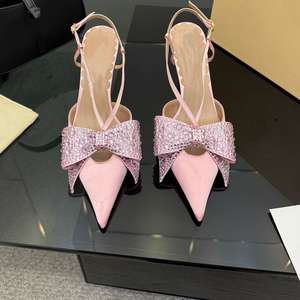 Conjunto de Zapatos de Tacón Alto y Bolso para Mujer, para Fiestas Nocturnas, Bolsos de Mano con Pedrería, Bolso de Hombro con Cadena para Bodas - Product Image 3