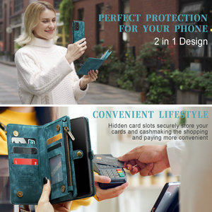 CaseMe – coque de téléphone portable à fermeture éclair pour Samsung <span class=keywords><strong>Galaxy</strong></span> A53, étui portefeuille sans fil, <span class=keywords><strong>pochette</strong></span> à fente pour carte de monnaie pour Samsung A53 - Product Image 3