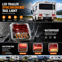 Nouveau feu arrière LED bicolore rouge et jaune pour camion et remorque, avec signal de freinage et avertissement, à fixation magnétique, pour le marché international