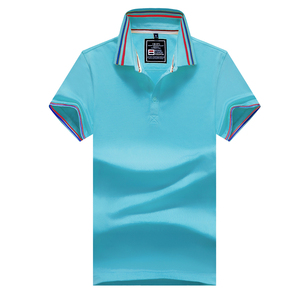 Custom Embroidered Logo Solid Formal for Shirt Cotton Polyester <b>Blend</b> Breathable High Quality Bulk Golf ODM Unisex Men - Product Image 4