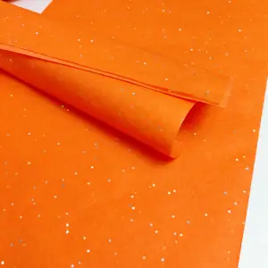 Custom 17g Pop Orange Color Printed Tissue Paper Quick Delivery Champagne Packaging Tissue Paper