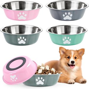 Tazones para Perros de Acero Inoxidable, Impresión a Color Ecológica, Varios Tamaños, Comedero para Mascotas - Product Image 1