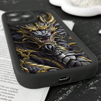 Coque de téléphone portable antichoc en TPU avec motif Dragon Doré et protection d'objectif en forme d'échelle pour iPhone X, XR, XS, 11, 12, 13, 14, 15, 16, 17, 18 Pro Max