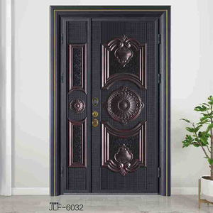 Porte de sécurité en aluminium JLF-5029, design traditionnel, anti-effraction, ouverture latérale, porte extérieure résidentielle - Product Image 2