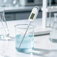 Thermomètre alimentaire numérique avec sonde étanche ℃ / ℉   Valeur maximale/miminale réglable avec fonction de maintien des données -50 à 500 ℃   Thermomètre de cuisine LR44