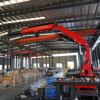 Mini-grue articulée portable de 8 tonnes, grue à bras articulé pliable avec télécommande sans fil