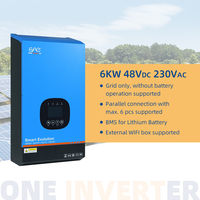 Convertisseur de puissance 6000W 48Vdc vers 230Vac Max. 6 PCS Support de connexion parallèle pour batterie au lithium avec BMS