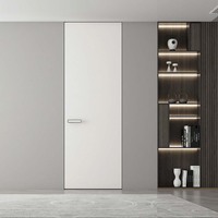 Dévoiler les secrets des portes intérieures invisibles en bois massif avec charnières dissimulées discrètes pour chambre à coucher et foyer