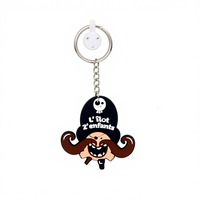 Porte-clés en PVC personnalisé, petit pendentif de poupée, vente en gros, porte-clés de voiture, accessoire mignon de dessin animé d'anime