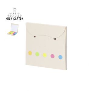 New Arrival Eco-Friendly Recycled Milk Carton Cover Notepads <b>Sticky</b> <b>Notes</b> Pen Set Fabric and Aluminum Material - Product Image 1