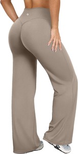 Pantalons de yoga femmes taille haute Stretch décontracté doux <span class=keywords><strong>bas</strong></span> de jambe droite - Product Image 2