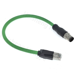 Công nghiệp M12 một mã a-code 8 12 17 pin nam/Nữ để RJ45 Cat6 CAT7 SFTP nối adapter Ethernet Cáp mạng 1M/2M/3m - Product Image 2