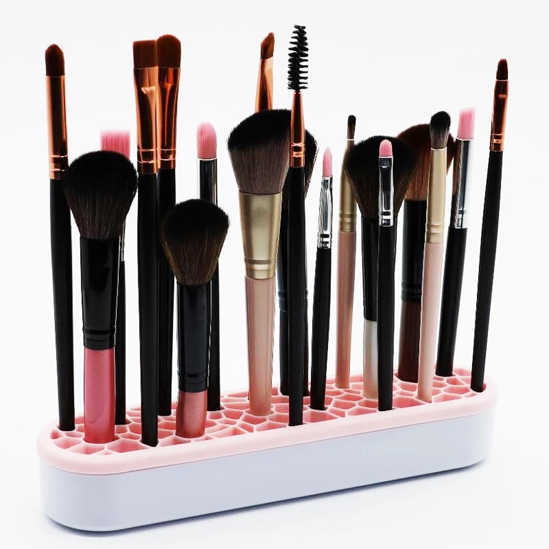 Upright Silicone Brush Holder Organizer Make Up Brush Storage