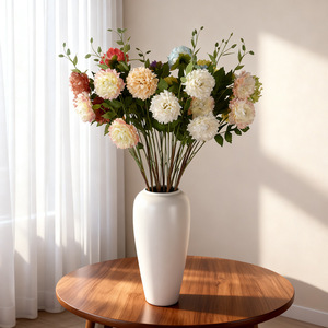 Arreglo de Flores de Peonía Artificiales en Jarrón para Decoración de Sala de Estar - Product Image 2
