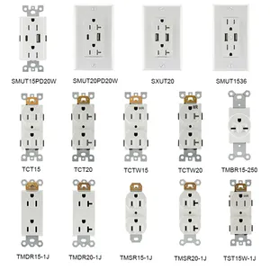 American AC Power Electric Receptacle 6 Pin Double Wall Switch Socket 20 Amp 125V Duplex Wall Outlet