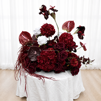 ALR-BL02 Décoration de sol bleue, arrangement floral artificiel réaliste pour allée, présentation au sol pour événements de mariage en bord de mer