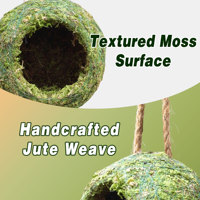 Grottes de mousse verte écologiques, abri rond pour reptiles, grenouilles, serpents, terrarium, vivarium, décor, terrarium pour gecko cranté