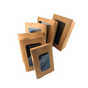 Papier alimentaire pour Sushi, Fruit de rue, <span class=keywords><strong>poulet</strong></span>, boîte à salade marron pour déjeuner, Logo personnalisé, emballage à emporter avec fenêtre pour animaux de compagnie - Product Image 2