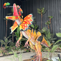 Thème dinosaure animatronique Dilophosaurus modèle pour la décoration du parc