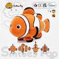 Boneka Ikan Badut Lucu Warna Oranye Lembut, Boneka Nemo, Bersertifikat CE UKCA, Hipoalergenik, Logo Kustom, MOQ Rendah, Hadiah