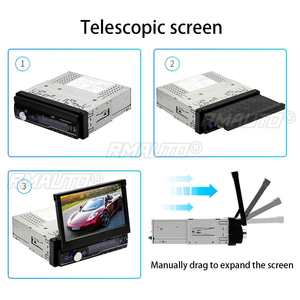 Lecteur multimédia de voiture Hcalory 7 pouces 1 Din, autoradio stéréo MP5, Bluetooth, FM, USB, AUX, caméra de recul - Product Image 6