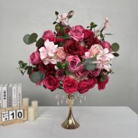 Usine de fleurs artificielles DKB, vente en gros de roses artificielles en soie, boules de fleurs d'hortensia, centres de table pour mariage