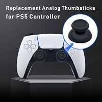 Capuchons de joystick analogiques 3D pour manette PS5, capuchons de remplacement noirs, 2 pièces