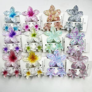 3 uds Bohemia Vintage plástico huevo flor pinzas para el cabello para mujer señora Hawaii playa pinzas para el cabello vacaciones accesorios para el cabello joyería - Product Image 1