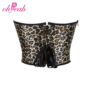 Top Quality Woman 9 pezzi di plastica ossa leopardate con stampa sulla spalla bustier stile lusso con cerniera <span class=keywords><strong>corsetto</strong></span> - Product Image 6