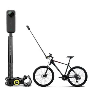 אופנוע אופניים handlebar הר סלפי מוט סלפי פנורמי מונפוד עבור gopro insta360 x3 mto אביזר