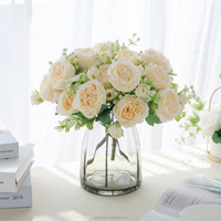 Flores Artificiales de Seda, Peonías, Ramo de Flores Romántico para Bodas, Arreglos Florales y Fotomatón, Precio de Fábrica