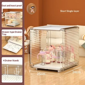 Boîte de <span class=keywords><strong>rangement</strong></span> pour biberons, rectangulaire, durable, pour l'organisation de la cuisine, avec égouttoir, anti-poussière, pour bébés - Product Image 6