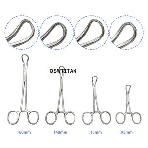 Pinset gigi kain handuk penjepit tang 9/11/14/16cm tang runcing instrumen mikro baja tahan karat - Product Image 2