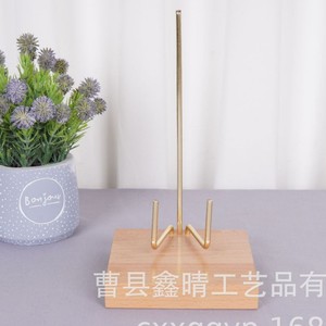 ชั้นวางของบนโต๊ะทำจากไม้และโลหะ สีธรรมชาติ ด้านเดียว ทนทาน สำหรับตกแต่งบ้าน - Product Image 2