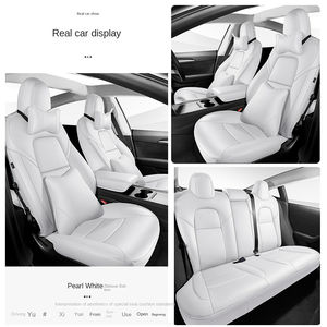 Modèle Y Nappa cuir tous temps Protection de siège de voiture étanche toutes les couleurs housse de siège de voiture pour <span class=keywords><strong>Tesla</strong></span> modèle Y - Product Image 3
