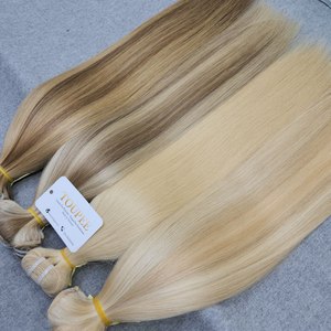 High Quality 100% Virgin Human Hair Extensions Double Drawn Custom Color Wholesale Wefr Hair Extensions - Product Image 1