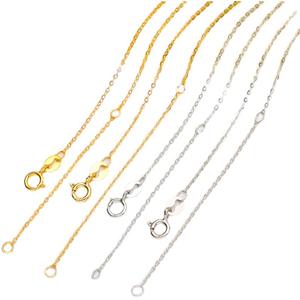 Accesorios de Plata Pura S925 para DIY con Perlas, Chapados en Oro Blanco y Oro Rosa, Anillo en O, Cadena Fina Cruzada, Fornituras para Joyería, Espaciadores - Product Image 5