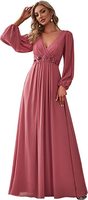 Robe de soirée élégante vintage en soie de lait écologique, taille haute, col en V, pour femme, avec dentelle florale longue