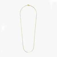 Collier ras du cou plaqué or pour homme et femme 1mm mini chaîne serpent ronde Collier simple en acier inoxydable