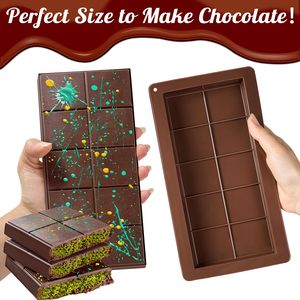 MUYULINS Dubai Chocolate Mold, deep and thick <b>silicone</b> mold, used for filling large chocolate candy bars - Product Image 2