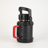 Thermos en acier inoxydable à double paroi de 6200 ml, isolation 24-36h, portable, à large ouverture, chaud/froid, avec poignée en corde pour le camping en plein air