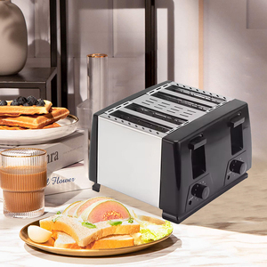 Rétro Pop-up En Acier Inoxydable <span class=keywords><strong>Grille</strong></span>-<span class=keywords><strong>Pain</strong></span> <span class=keywords><strong>Four</strong></span> Électrique Ménage Cuisine Amovible Bac À Miettes Sanrt Sandwich <span class=keywords><strong>Pain</strong></span> 4 tranches <span class=keywords><strong>Grille</strong></span>-<span class=keywords><strong>pain</strong></span> - Product Image 2
