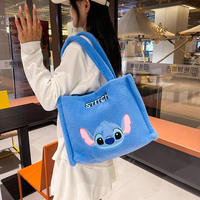 Nouveau sac à dos en peluche Stitch de dessin animé, sac d'école unisexe à double bandoulière pour adolescents et adultes, modèle tendance